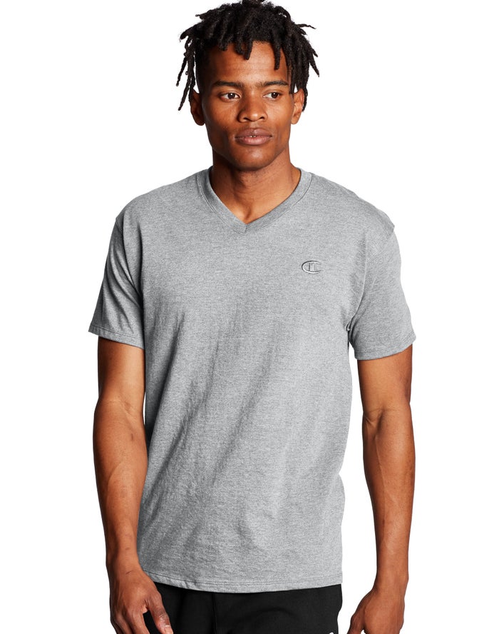 Camiseta Champion Hombre - Classic Jersey V-Neck ( Gris ) 6759032-ZY